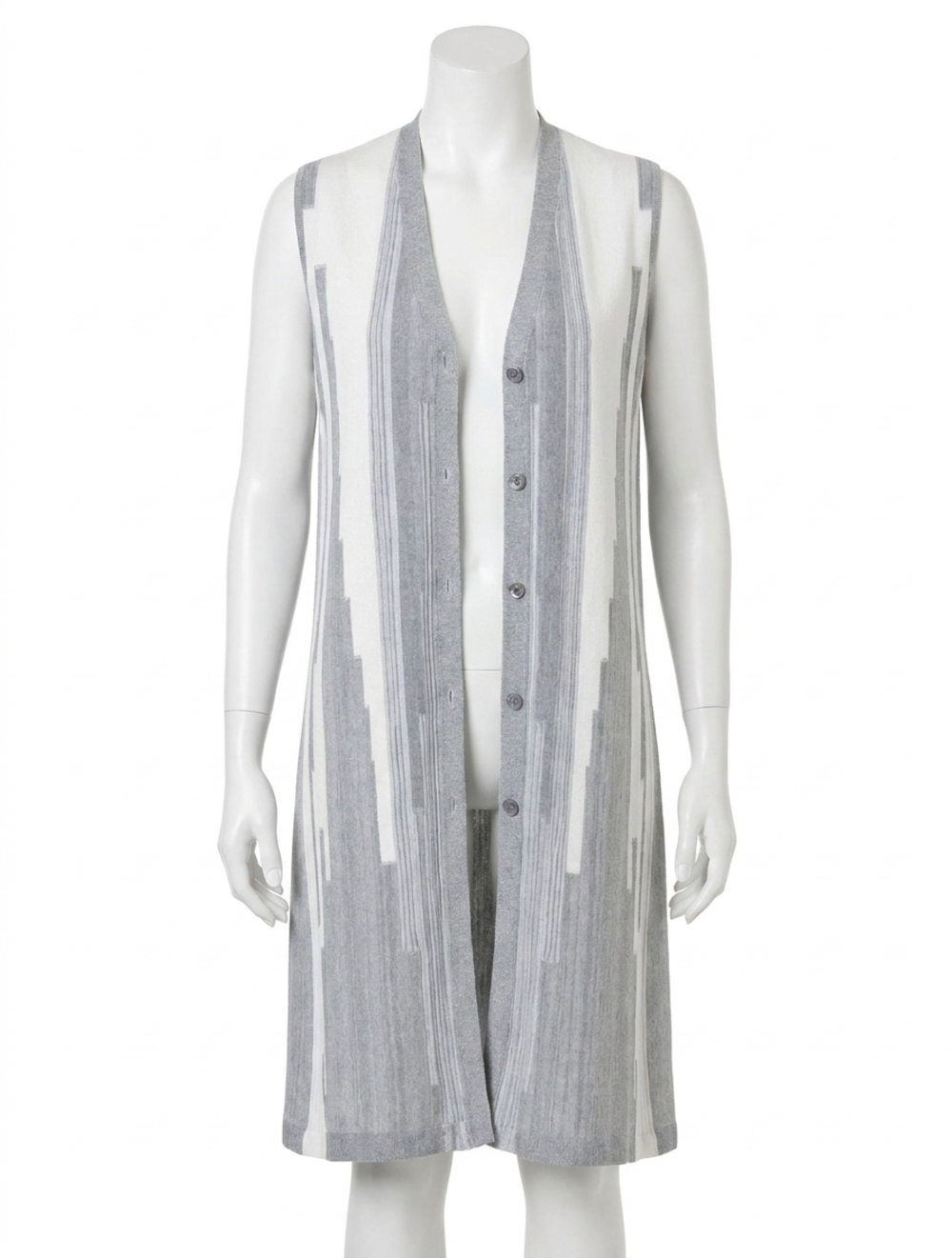 NEW STELLA CARAKASI a-list vest in medium gray/soft white